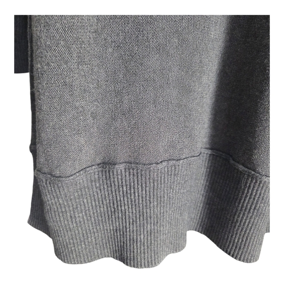 GAP Gray Dolman Sleeve 5% Rabbit Fur Sweater Dress Size L - Picture 2 of 7